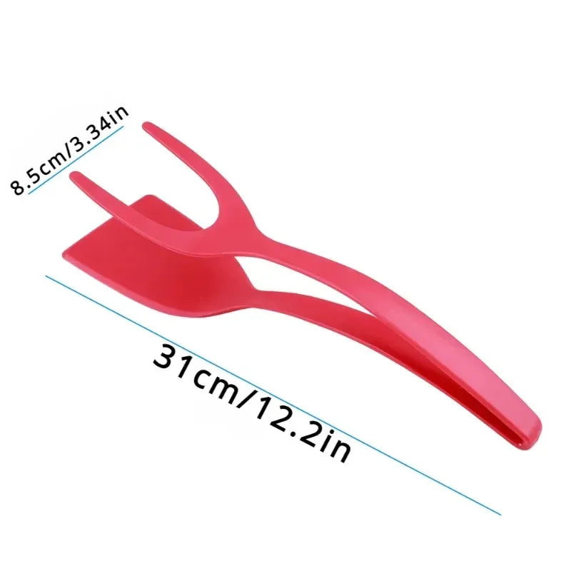 Nylon Grip Flip Tongs Egg Spatula 2 in 1