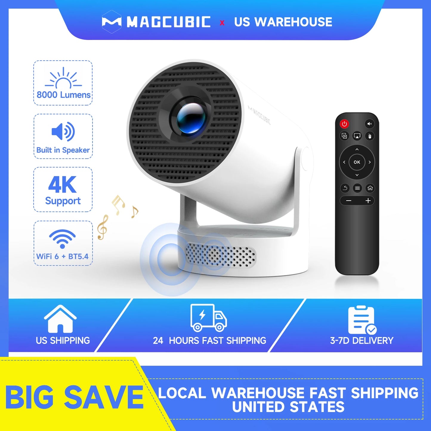 Magcubic HY300 Pro Projector 4K 720P