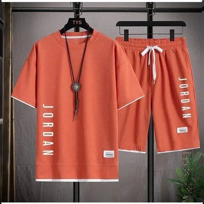 Men's Casual Sports Set Stylish T-shirt Shorts