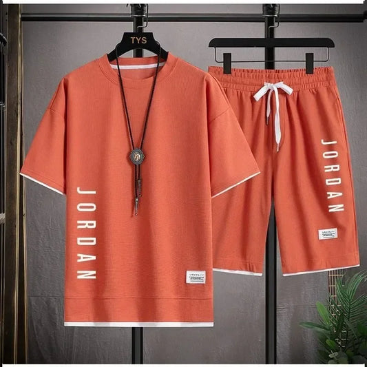 Men's Casual Sports Set Stylish T-shirt Shorts