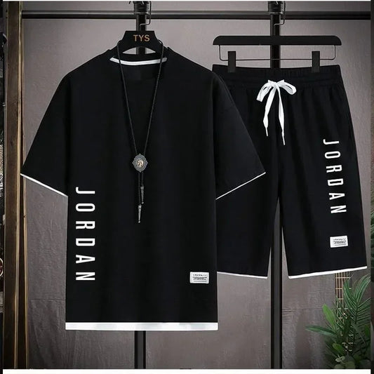 Men's Casual Sports Set Stylish T-shirt Shorts
