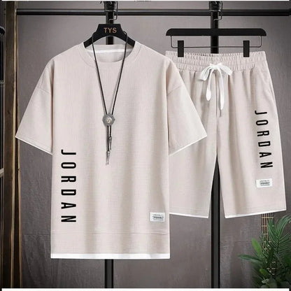 Men's Casual Sports Set Stylish T-shirt Shorts